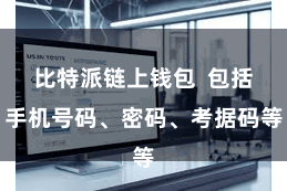 比特派链上钱包 包括手机号码、密码、考据码等