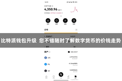 比特派钱包升级  您不错随时了解数字货币的价钱走势